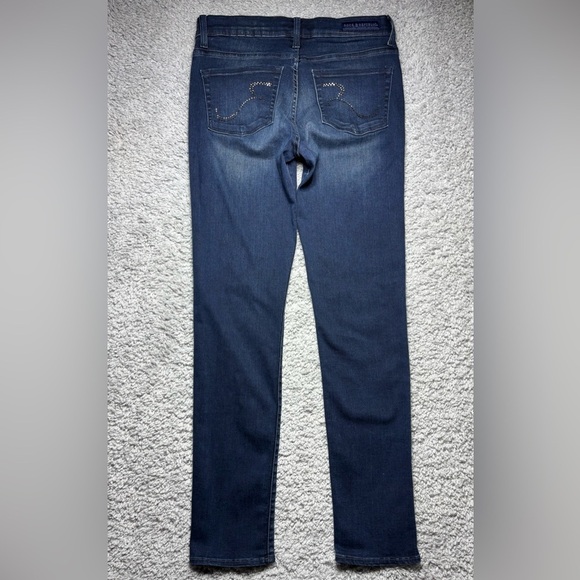 Rock and Republic Jeans Womens 10 Berlin Dark Wash Mid Rise Rhinestones Bling - Picture 6 of 7